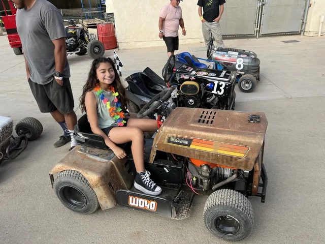 A closer look at the racing mowers