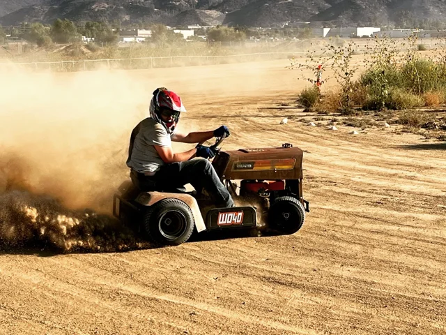Kicking up dirt